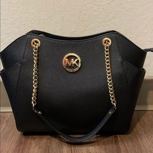 🌹MICHAEL KORS🌹Large Jet Set Chain Leather Tote